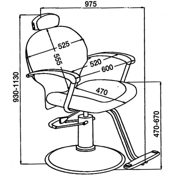 Καρέκλα Κουρείου BERLIN